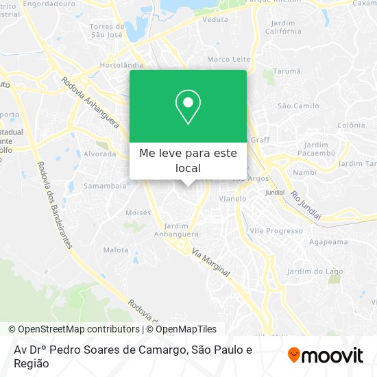 Av  Drº  Pedro Soares de Camargo mapa