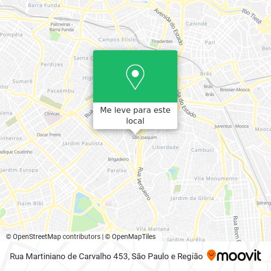 Rua Martiniano de Carvalho 453 mapa