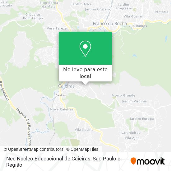 Nec Núcleo Educacional de Caieiras mapa