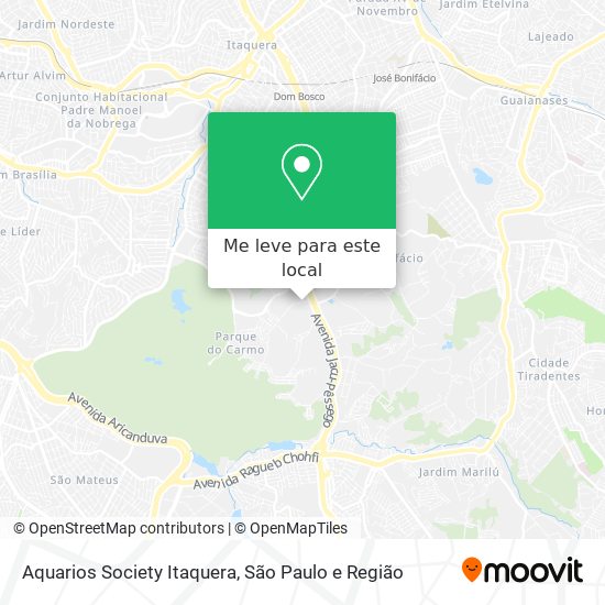 Aquarios Society Itaquera mapa