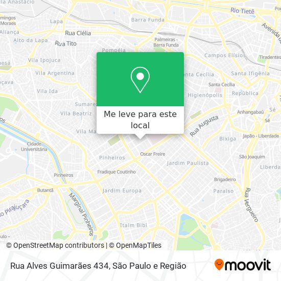 Rua Alves Guimarães 434 mapa
