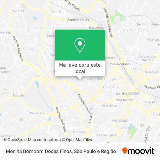 Menina Bombom Doces Finos mapa