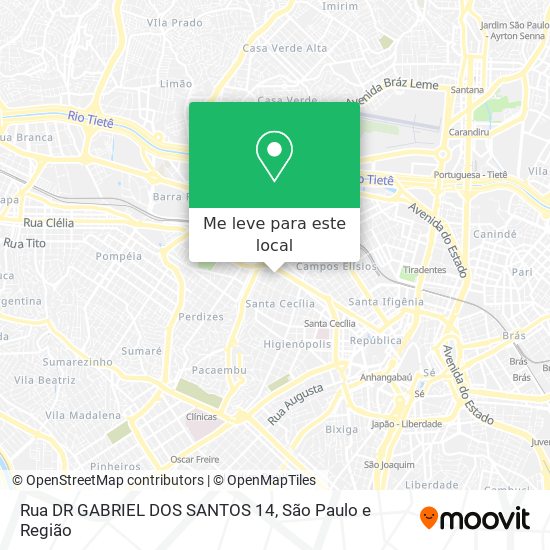 Rua DR  GABRIEL DOS SANTOS 14 mapa