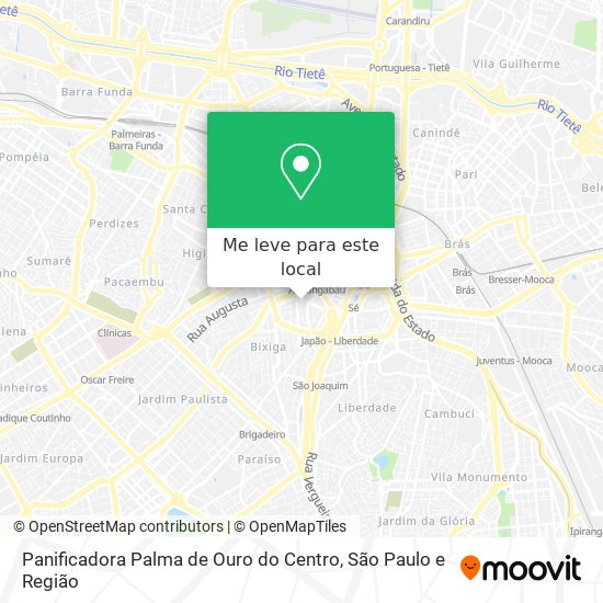 Panificadora Palma de Ouro do Centro mapa