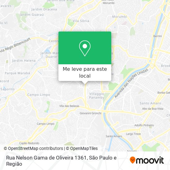 Rua Nelson Gama de Oliveira 1361 mapa