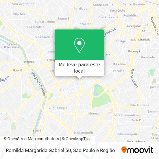 Romilda Margarida Gabriel 50 mapa
