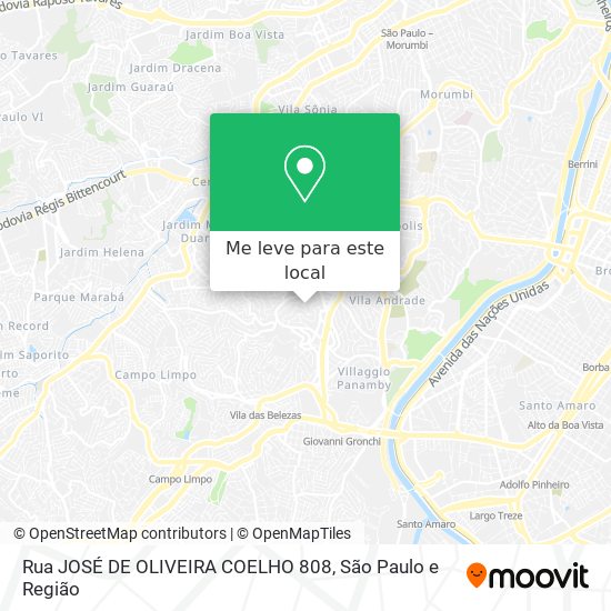 Rua JOSÉ DE OLIVEIRA COELHO 808 mapa