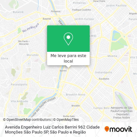 Avenida Engenheiro Luiz Carlos Berrini  962   Cidade Monções   São Paulo   SP mapa