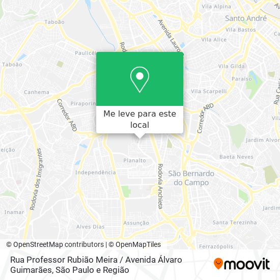 Rua Professor Rubião Meira / Avenida Álvaro Guimarães mapa