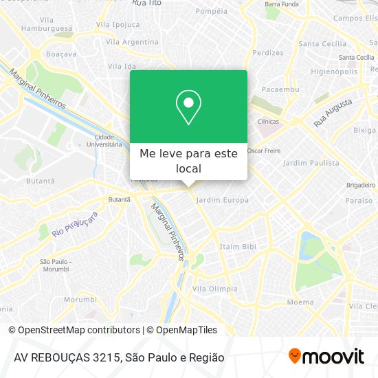 AV REBOUÇAS 3215 mapa