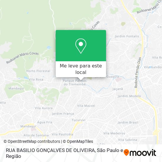 RUA BASILIO GONÇALVES DE OLIVEIRA mapa