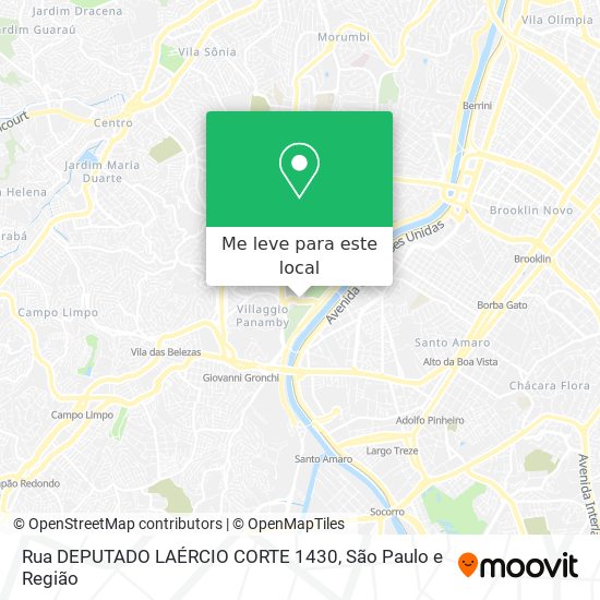 Rua DEPUTADO LAÉRCIO CORTE 1430 mapa