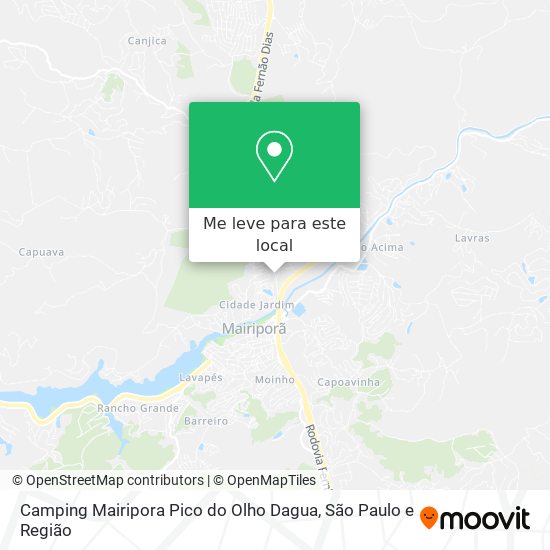 Camping Mairipora Pico do Olho Dagua mapa