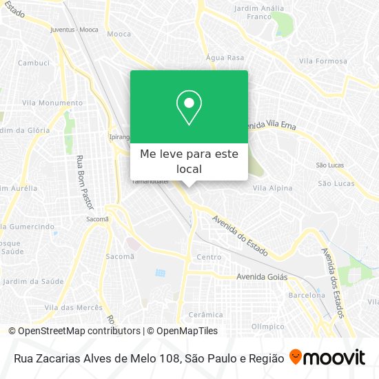 Rua Zacarias Alves de Melo 108 mapa