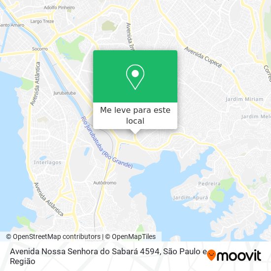 Avenida Nossa Senhora do Sabará 4594 mapa