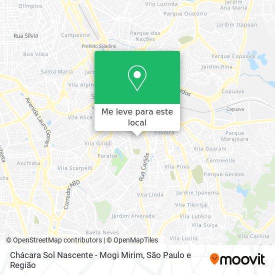 Chácara Sol Nascente - Mogi Mirim mapa
