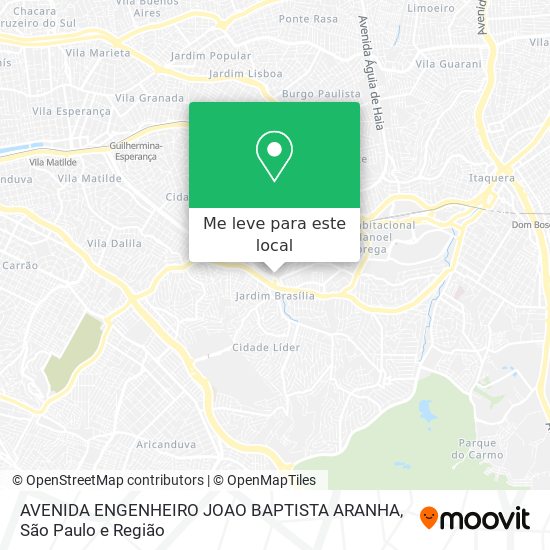 AVENIDA ENGENHEIRO JOAO BAPTISTA ARANHA mapa