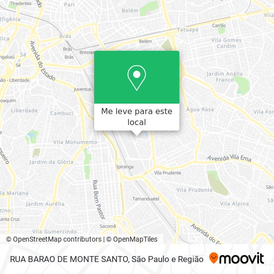 RUA BARAO DE MONTE SANTO mapa