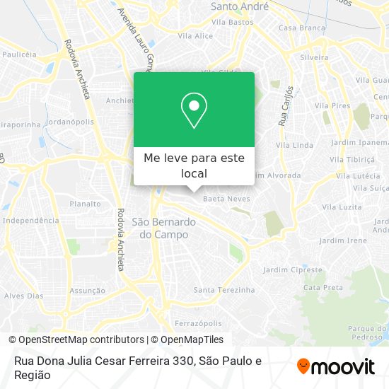 Rua Dona Julia Cesar Ferreira  330 mapa