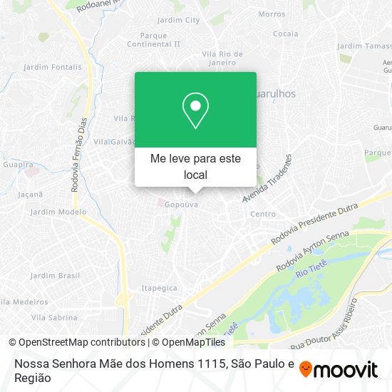 Nossa Senhora Mãe dos Homens 1115 mapa