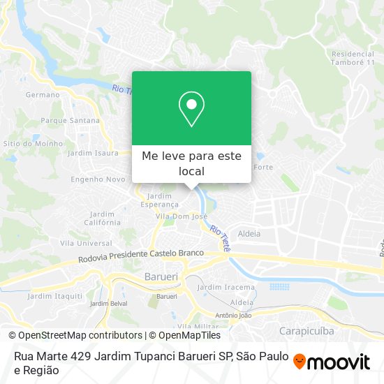 Rua Marte  429   Jardim Tupanci   Barueri   SP mapa