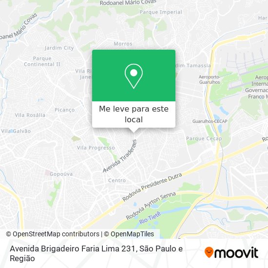 Avenida Brigadeiro Faria Lima 231 mapa