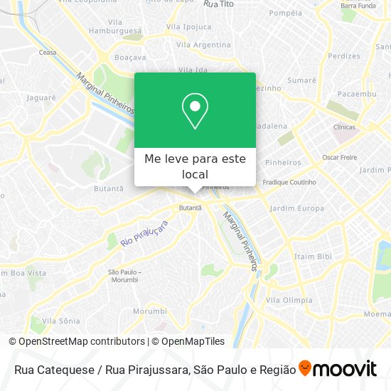 Rua Catequese / Rua Pirajussara mapa