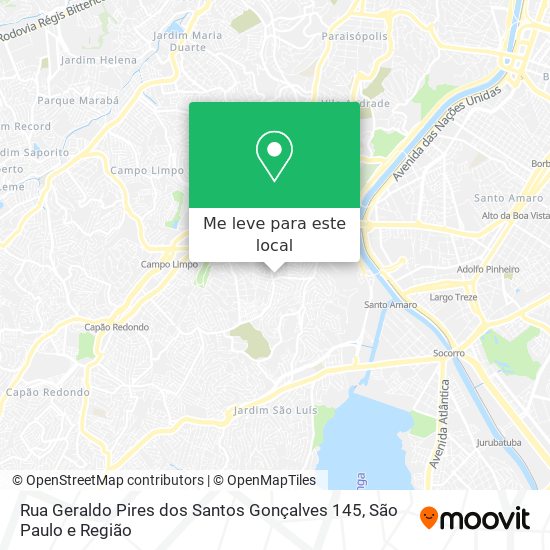 Rua Geraldo Pires dos Santos Gonçalves 145 mapa