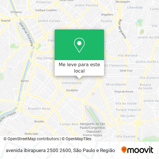 avenida ibirapuera 2500 2600 mapa