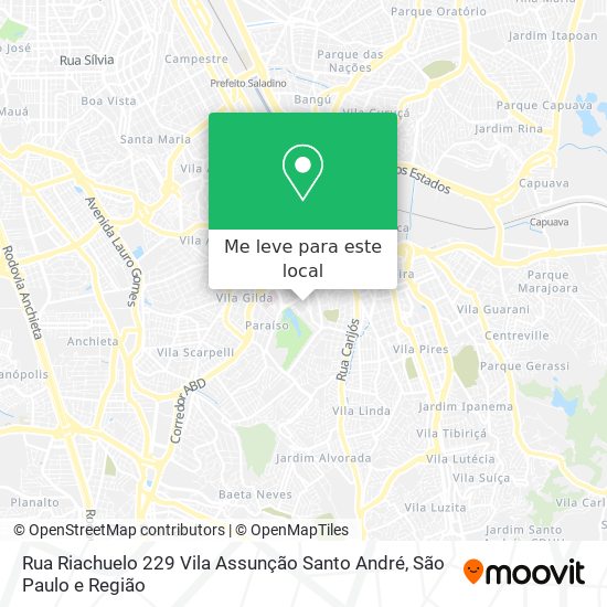 Rua Riachuelo  229  Vila Assunção  Santo André mapa