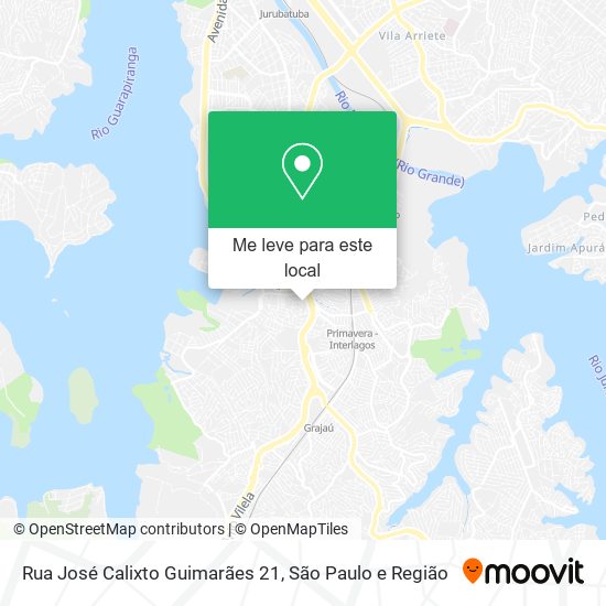Rua José Calixto Guimarães  21 mapa