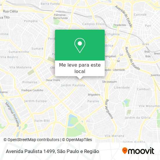 Avenida Paulista 1499 mapa