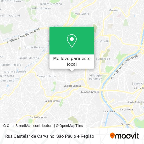 Rua Castelar de Carvalho mapa