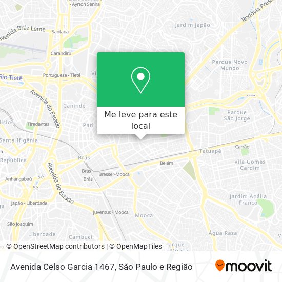 Avenida Celso Garcia  1467 mapa