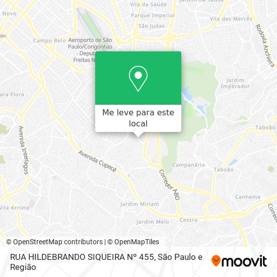 RUA HILDEBRANDO SIQUEIRA  Nº 455 mapa