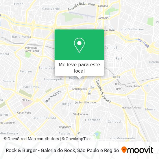 Rock & Burger - Galeria do Rock mapa