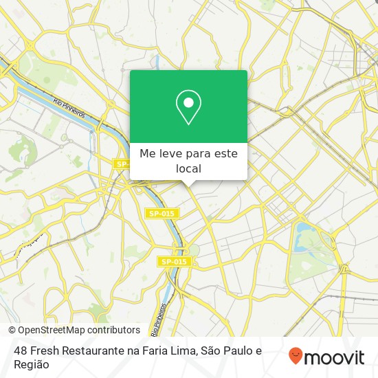 48 Fresh Restaurante na Faria Lima mapa