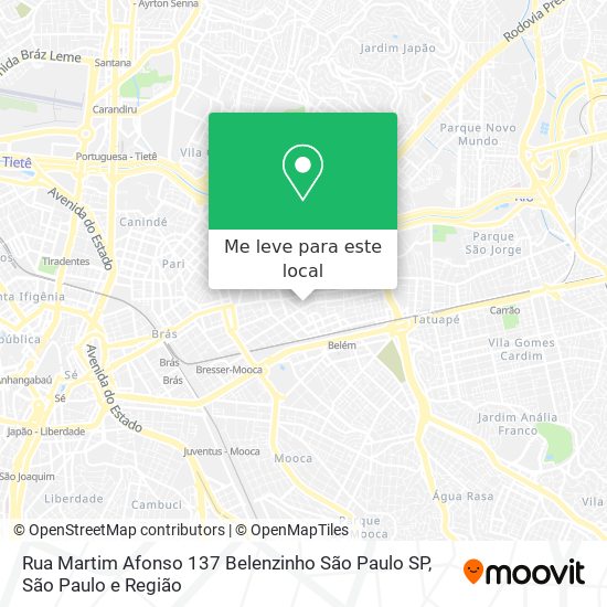 Rua Martim Afonso  137   Belenzinho   São Paulo   SP mapa