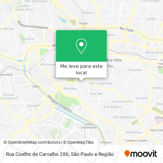 Rua Coelho de Carvalho  286 mapa