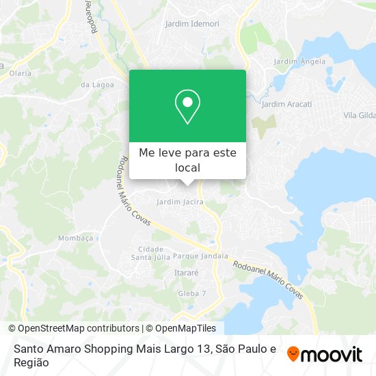 Santo Amaro Shopping Mais Largo 13 mapa