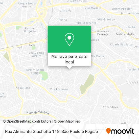 Rua Almirante Giachetta 118 mapa