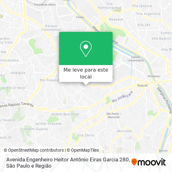 Avenida Engenheiro Heitor Antônio Eiras Garcia 280 mapa