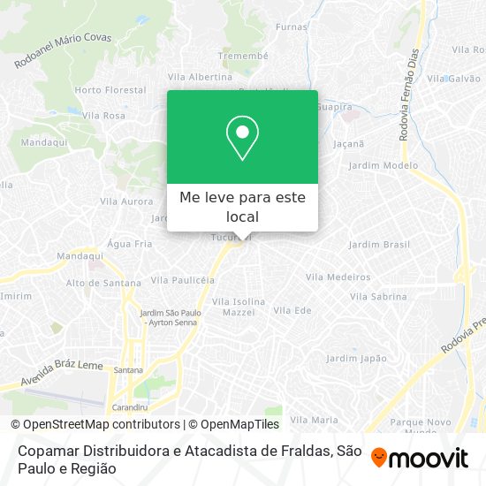 Copamar Distribuidora e Atacadista de Fraldas mapa