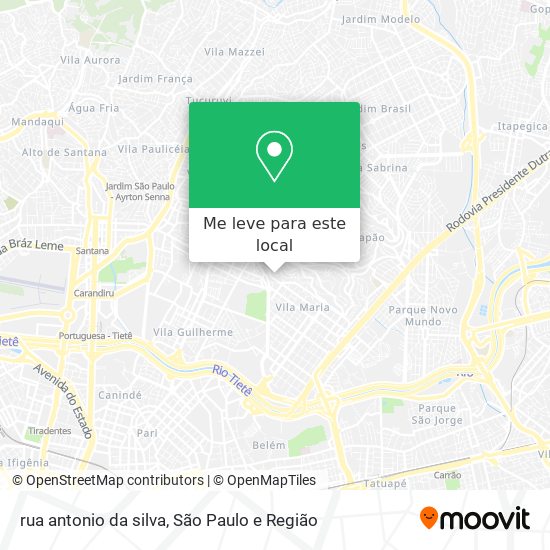 rua antonio da silva mapa