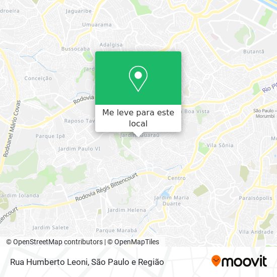Rua Humberto Leoni mapa