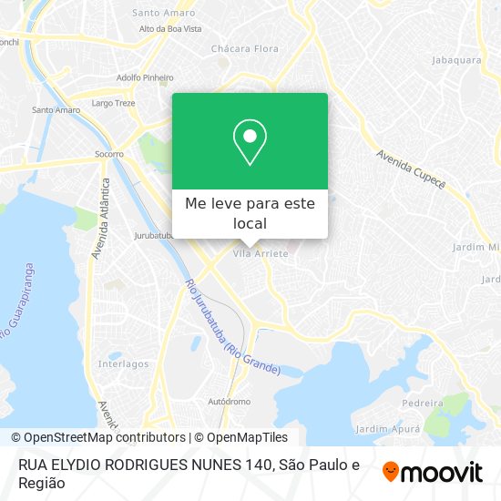 RUA ELYDIO RODRIGUES NUNES  140 mapa