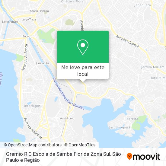 Gremio R C Escola de Samba Flor da Zona Sul mapa