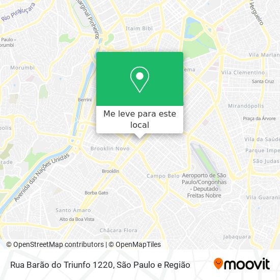Rua Barão do Triunfo 1220 mapa