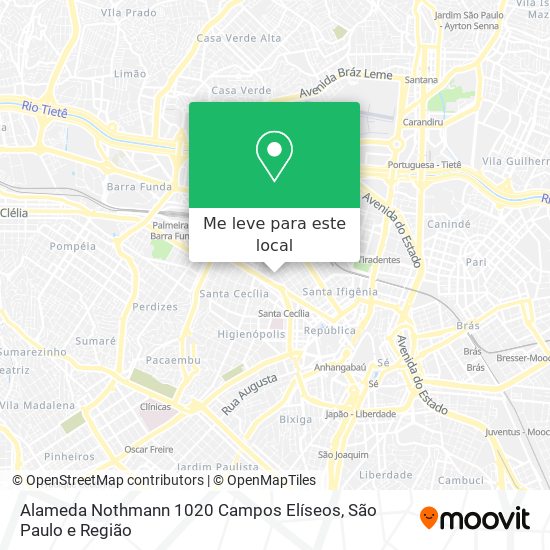 Alameda Nothmann 1020   Campos Elíseos mapa