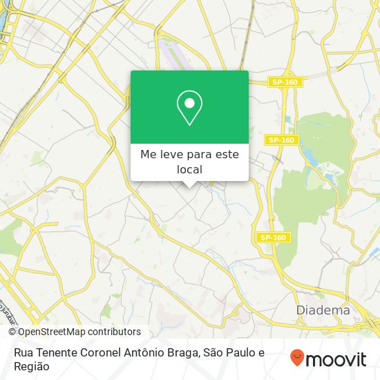 Rua Tenente Coronel Antônio Braga mapa